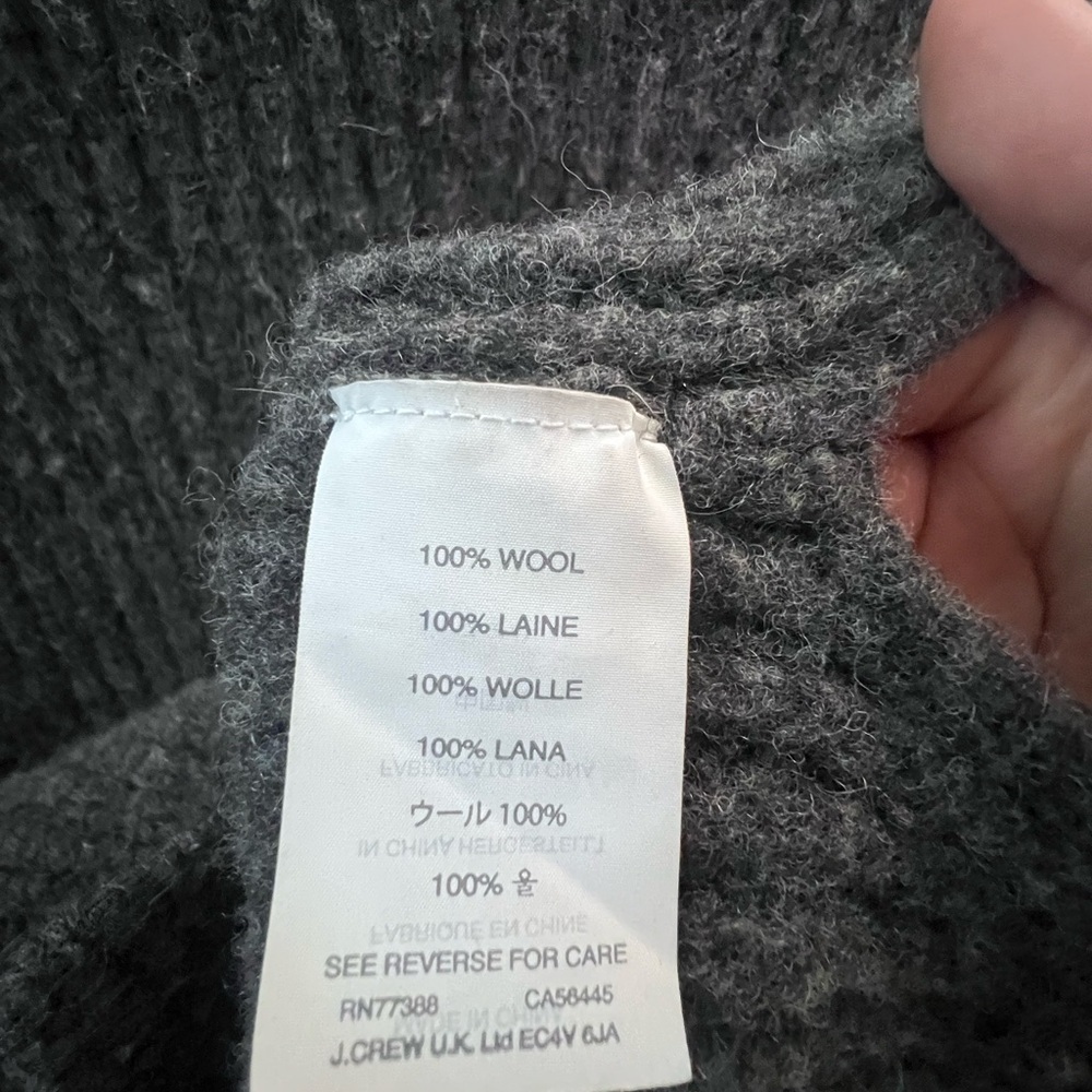 J.Crew 100% Wool Ribbed Sweater – Kids - Picture 4 of 5